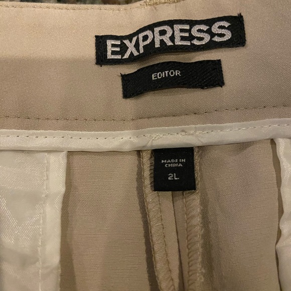 NWOT Express Editor Tan Pants - Picture 2 of 12
